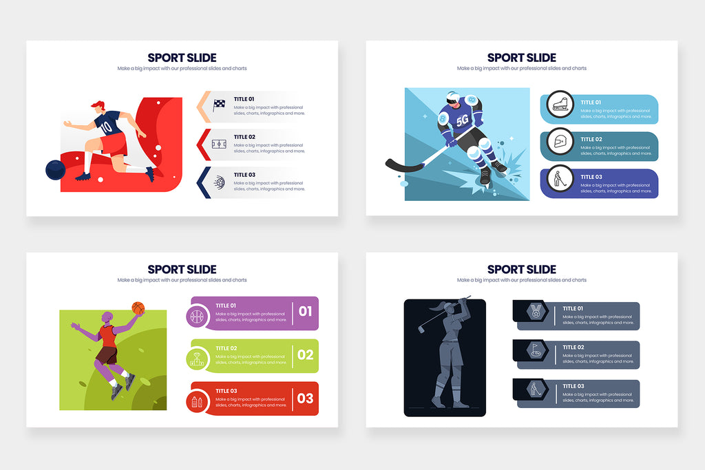 Sport Infographics for PowerPoint, Keynote, Illustrator and Google Slides